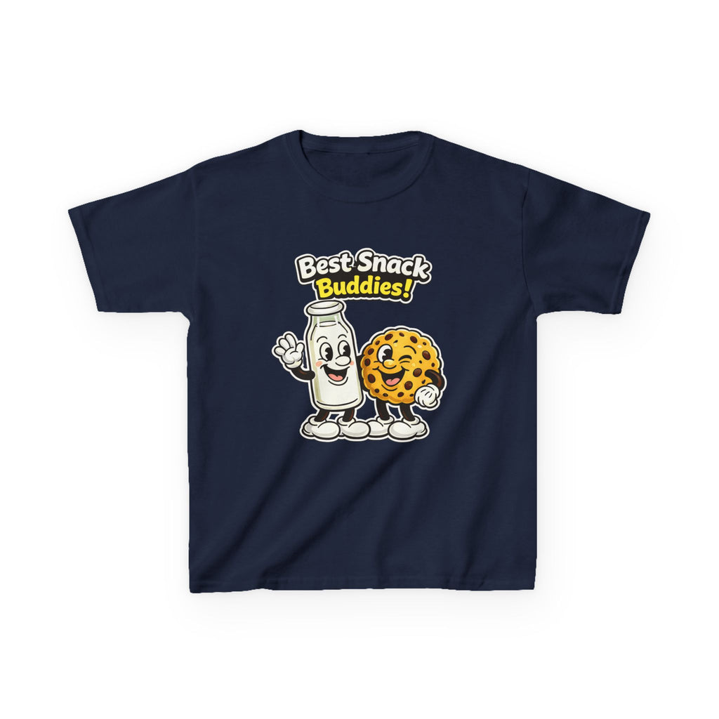 Kids Food T-Shirt — 'Best Snack Buddies!' Milk & Cookie Graphic Tee