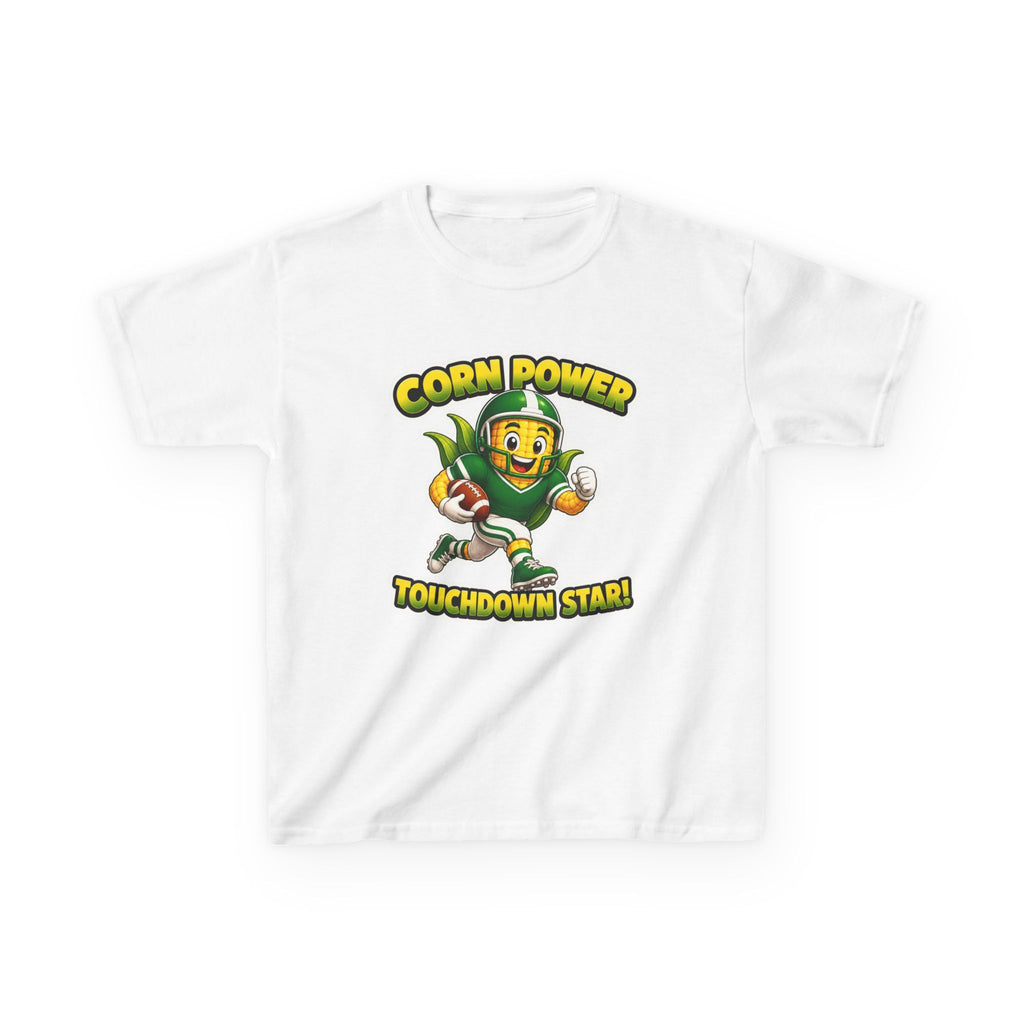 Kids Football T-Shirt — 'Corn Power' Touchdown Star Graphic Tee