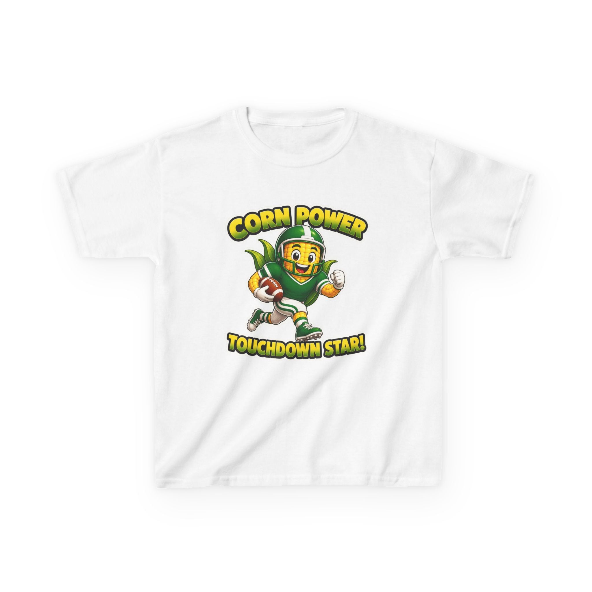 Kids Football T-Shirt — 'Corn Power' Touchdown Star Graphic Tee