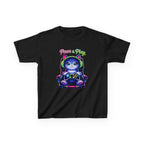 Kids Gamer T-Shirt – Cat Play & Pause Graphic Tee