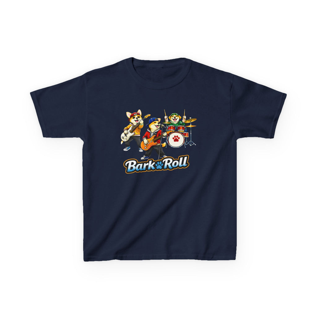 Kids Music T-Shirt — 'Bark & Roll' Puppy Band Graphic Tee