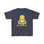 Kids Animal T-Shirt — 'Slow & Steady' Meditating Sloth Graphic Tee
