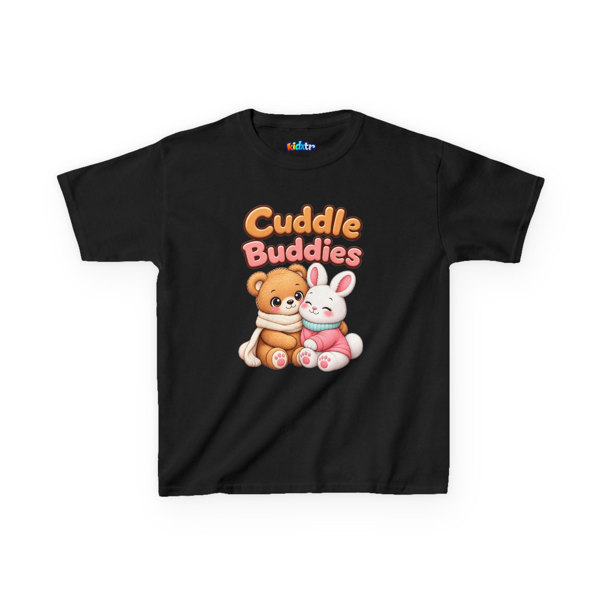 Kidxtr™ Kids Bear & Bunny T-Shirt — 'Cuddle Buddies' Cute Animal Graphic Tee