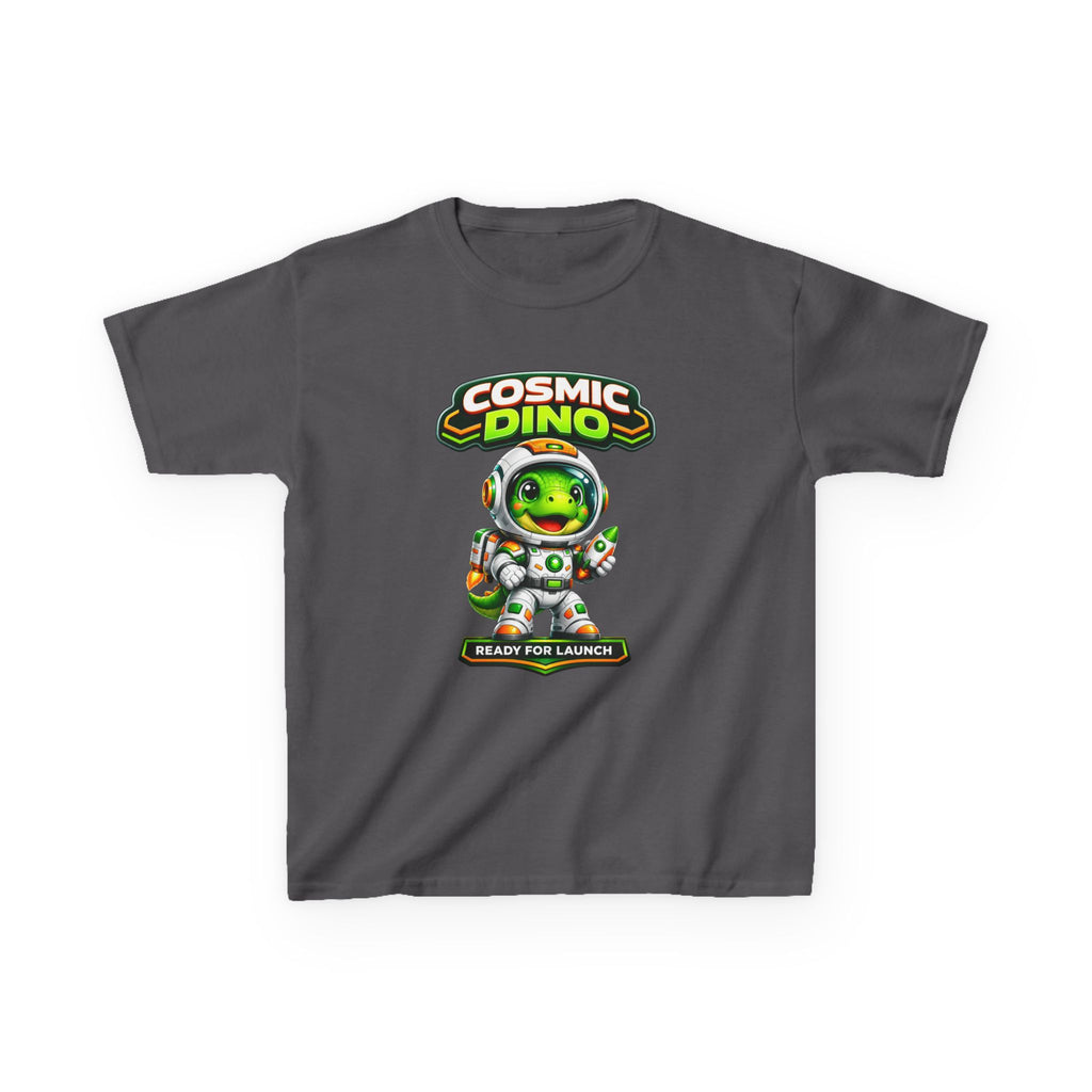 Kids Space T‑Shirt — 'Ready for Launch' Cosmic Dino Graphic Tee