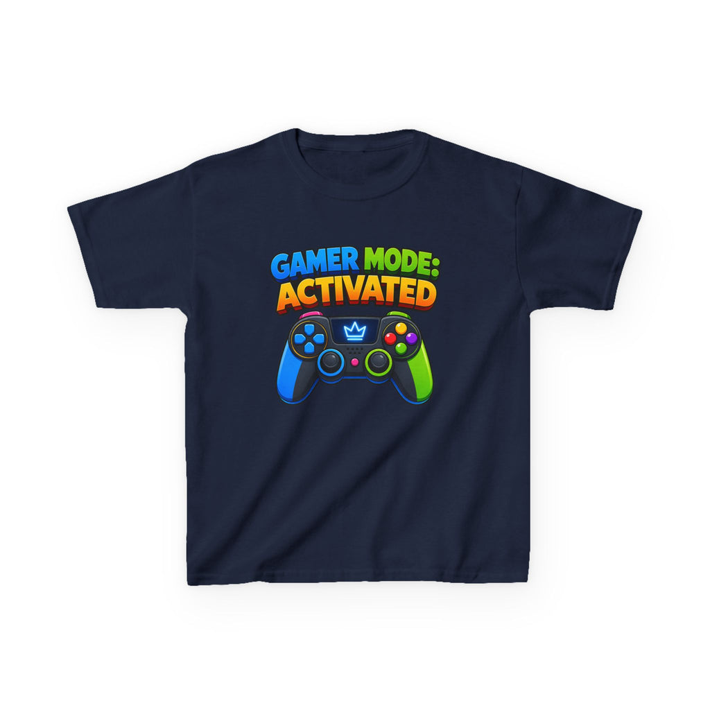 Kids Gamer T-Shirt — 'Gamer Mode Activated' Colorful Game Controller Tee