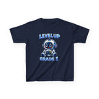 Kids Grade 1 T-Shirt — 'Level Up' Cute Robot Back-to-School Graphic Tee