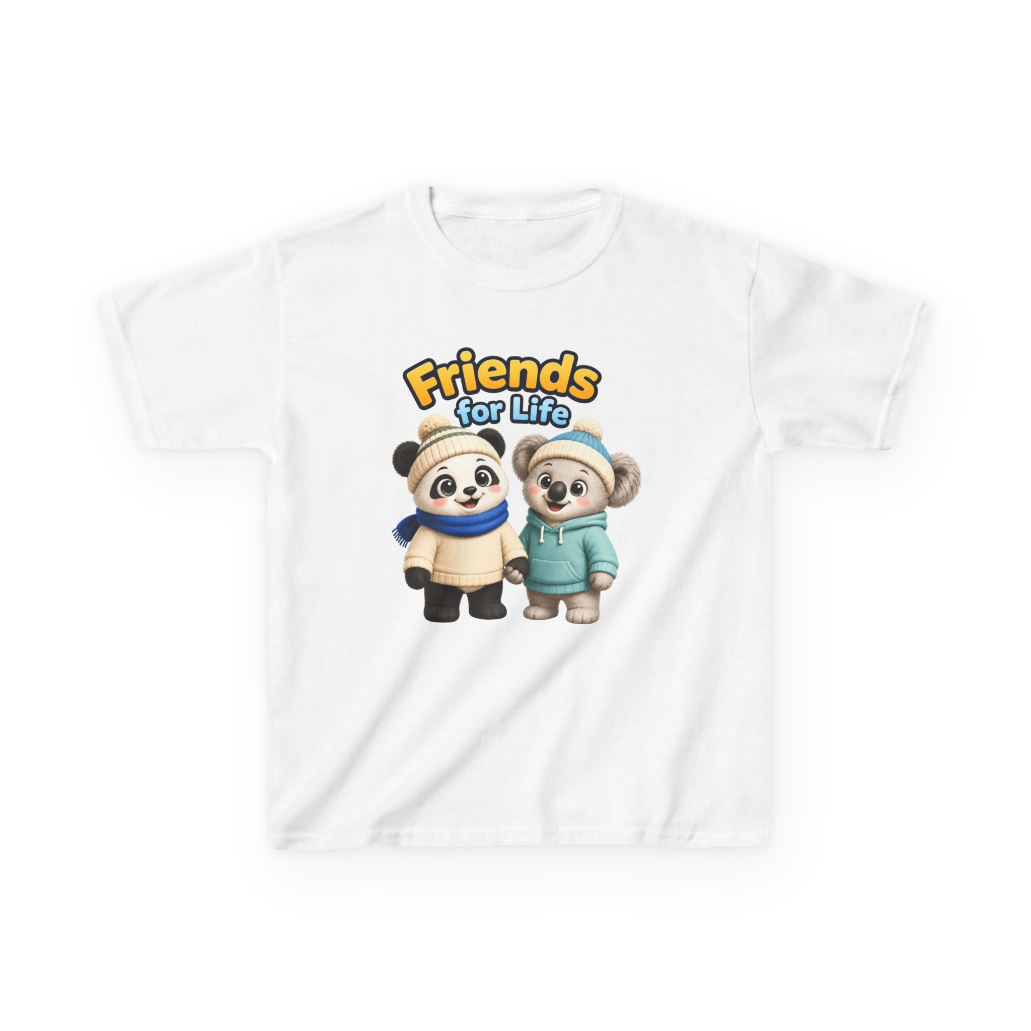 Kids Panda T-Shirt — 'Friends for Life' Cute Best Friends Graphic Tee