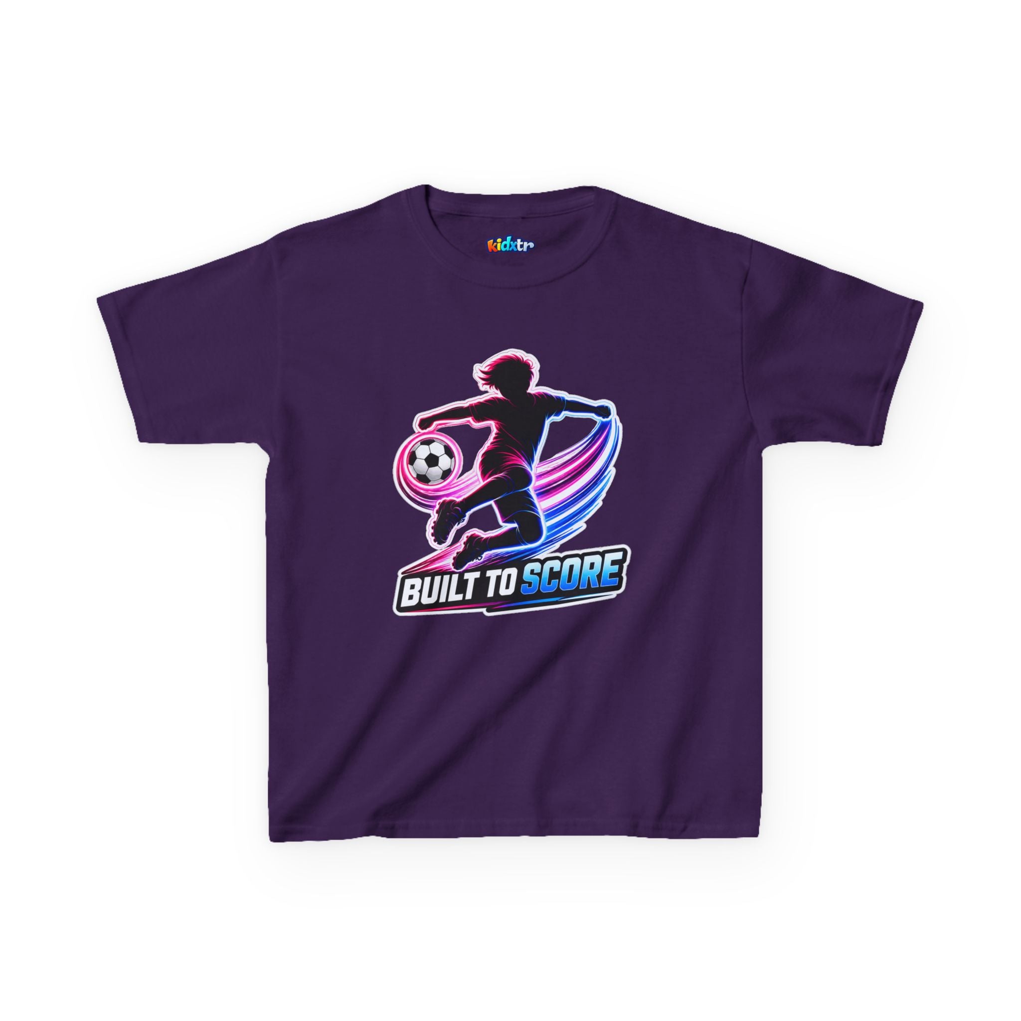 Kidxtr™ Kids Soccer T-Shirt — 'Built to Score' Soccer Graphic Tee