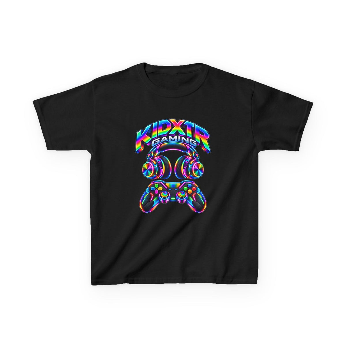 Kidxtr™ Kids Gaming T-Shirt — 'Kidxtr Gaming' Neon Controller Graphic Tee