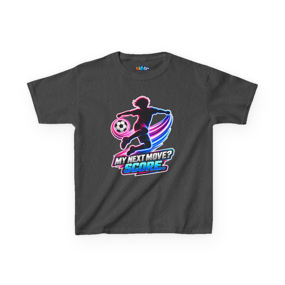Kidxtr™ Kids Soccer T-Shirt — 'My Next Move? Score.' Soccer Graphic Tee