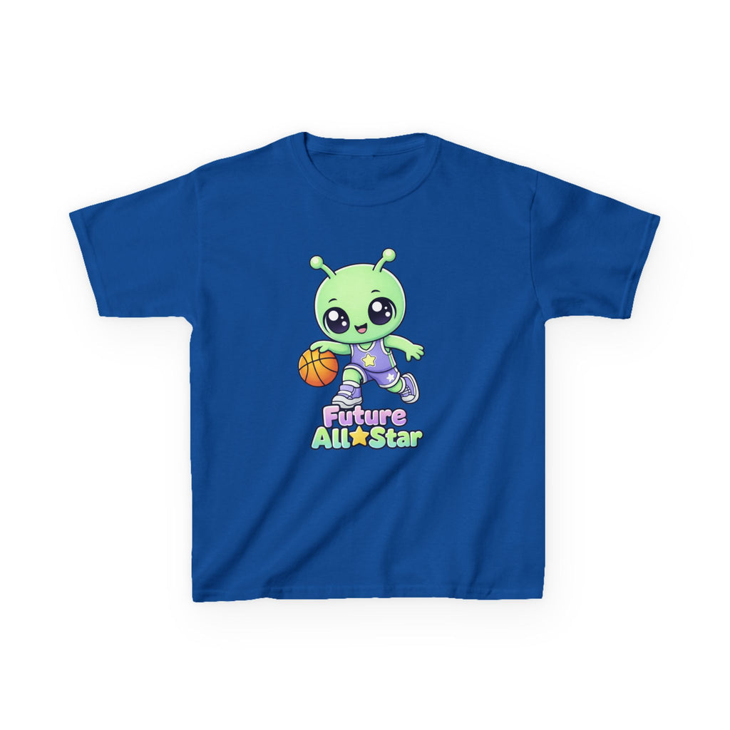 Kids Alien T-Shirt — 'Future All-Star' Alien Basketball Graphic Tee