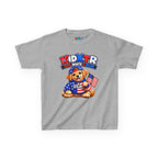 Kidxtr™ Kids Patriotic T-Shirt — 'Red, White & Blue' USA Dog Graphic Tee
