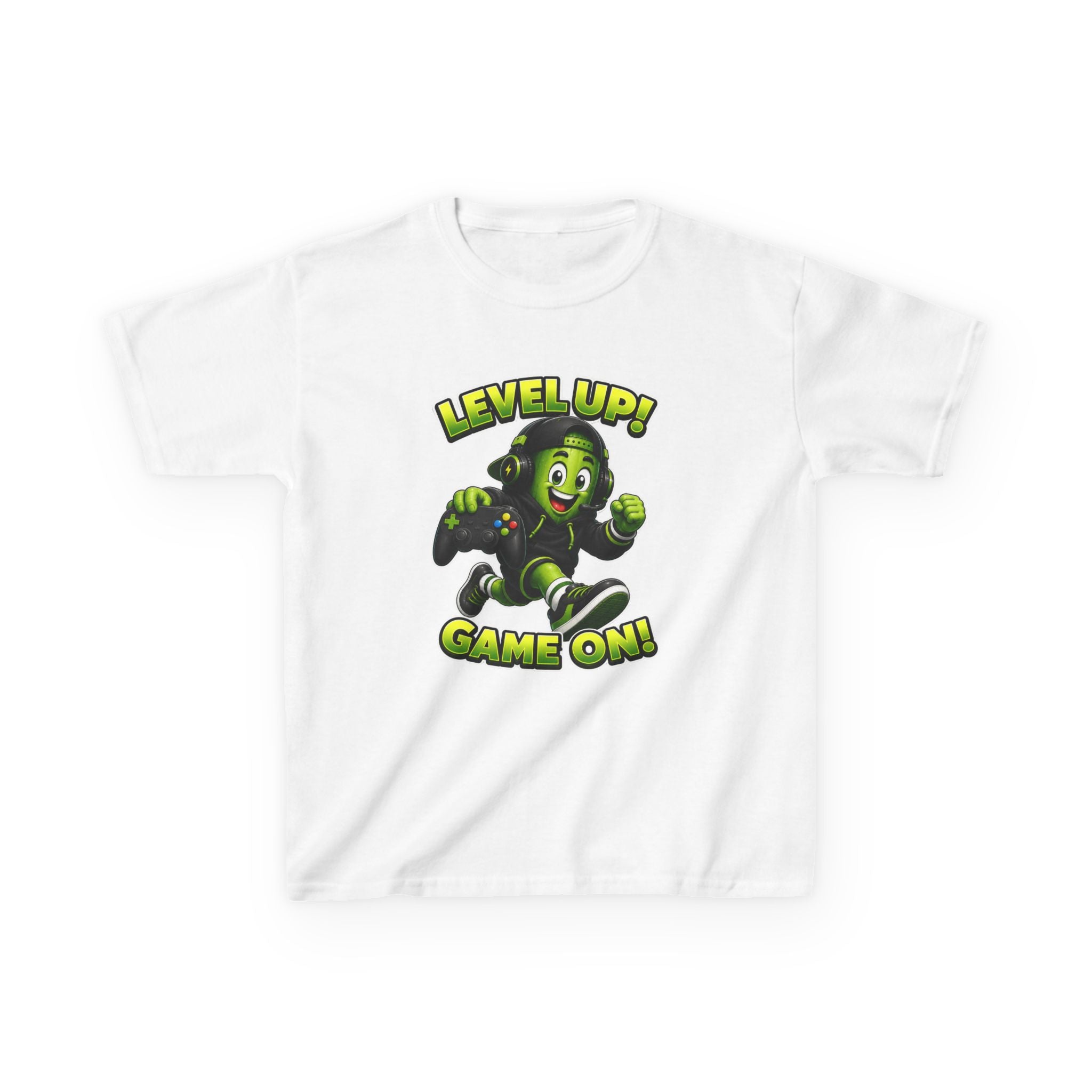 Kids Gamer T-Shirt — 'Level Up! Game On!' Arcade Graphic Tee