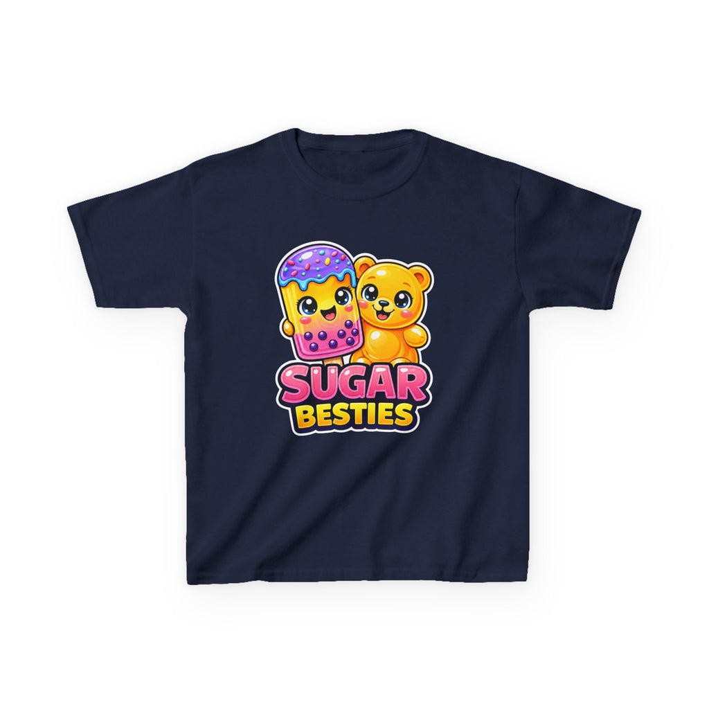 Kids Candy T-Shirt — 'Sugar Besties' Cute Bear & Popsicle Graphic Tee
