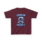Kids Grade 1 T-Shirt — 'Level Up' Cute Robot Back-to-School Graphic Tee