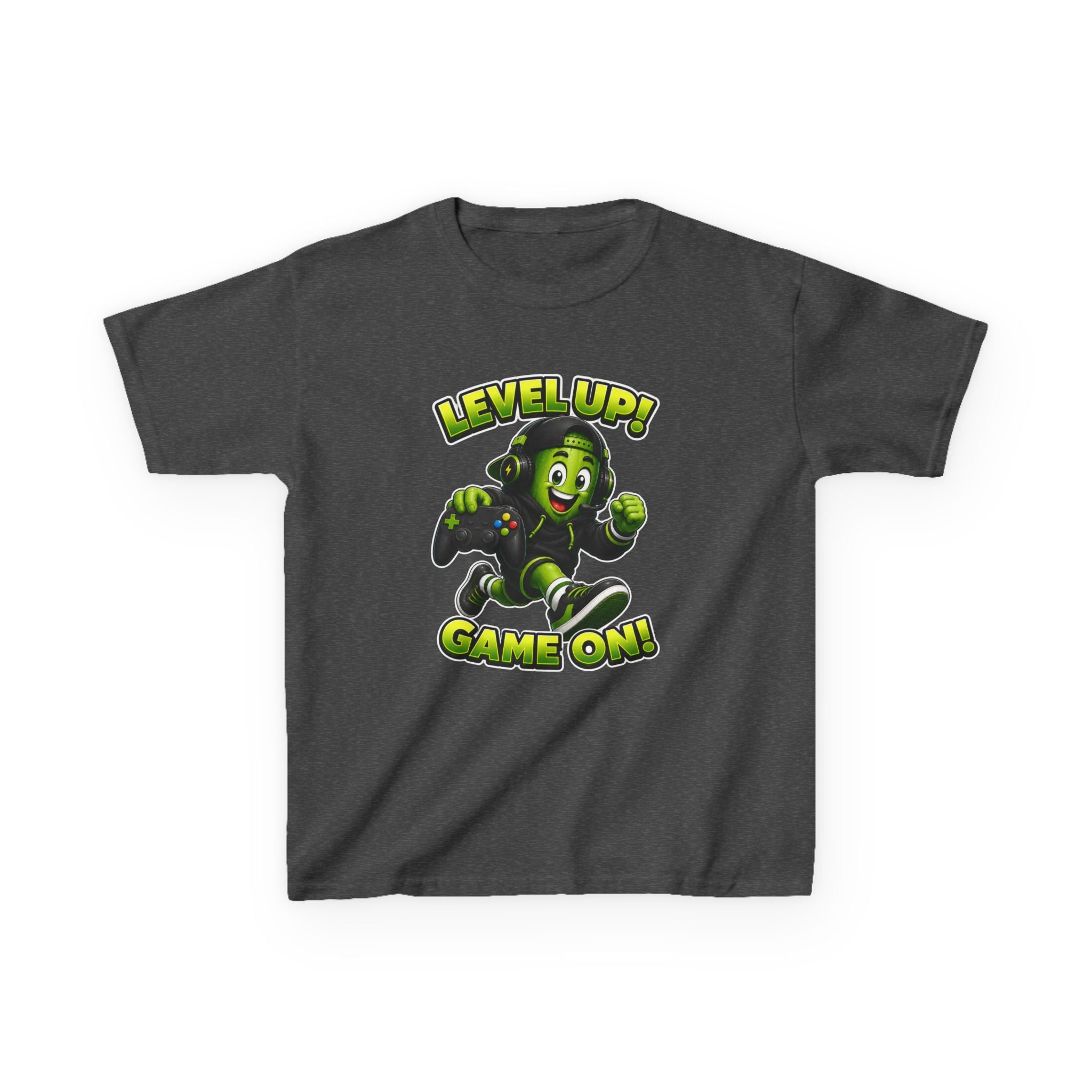 Kids Gamer T-Shirt — 'Level Up! Game On!' Arcade Graphic Tee