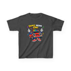 Kids Dance T-Shirt — 'Dance Mode On!' Cartoon Boombox Car Graphic Tee