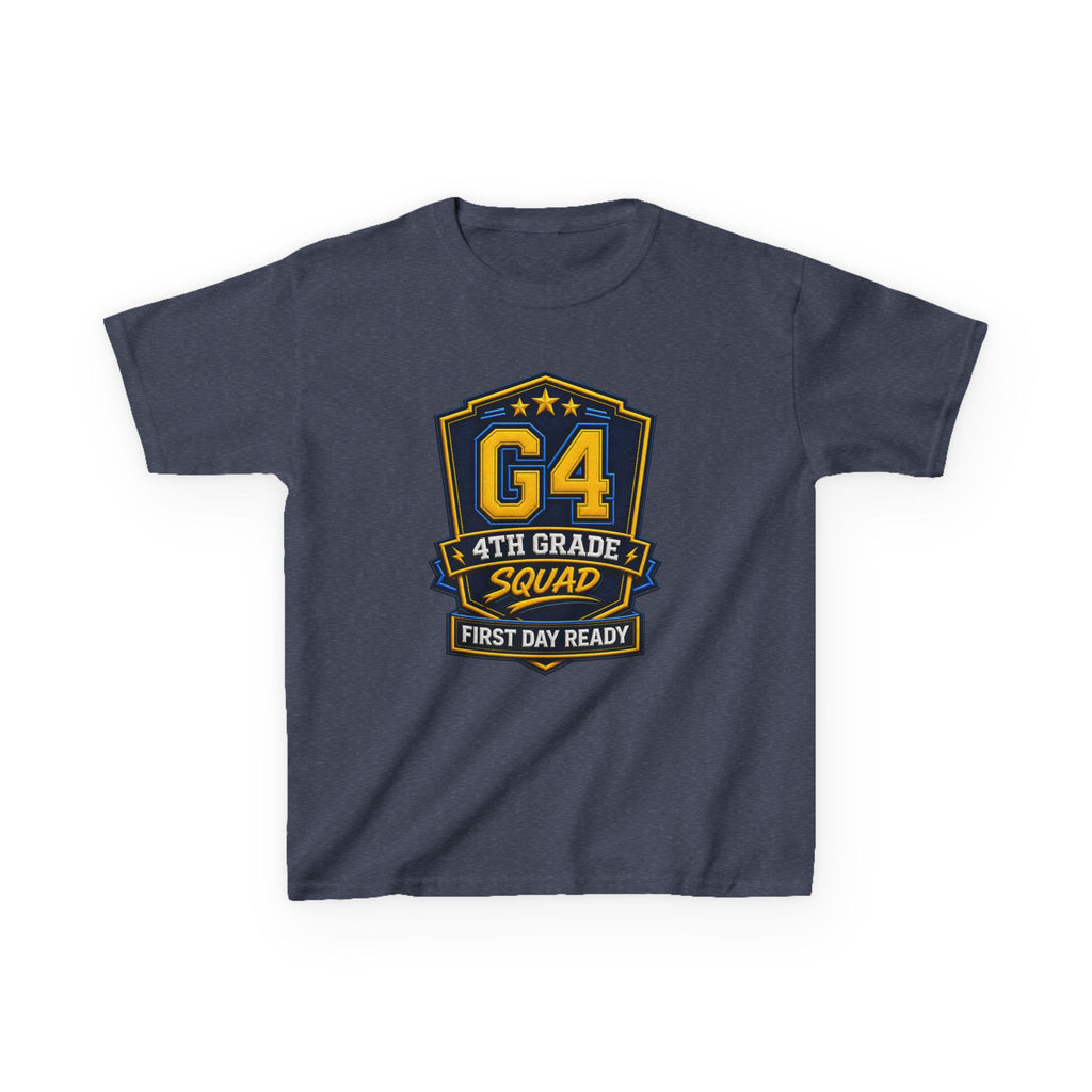 Kids 4th Grade T-Shirt — 'G4 First Day Ready' Back-to-School Graphic Tee