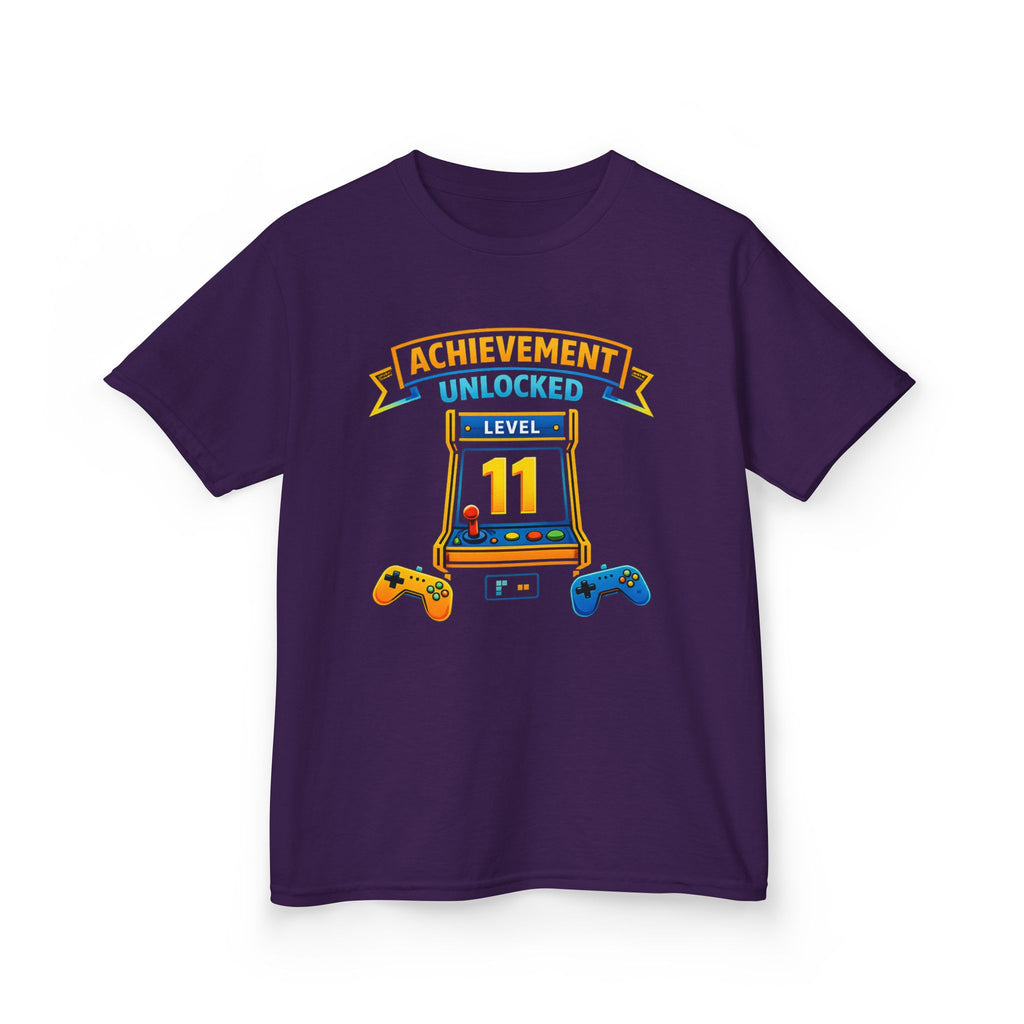 Kids Birthday T-Shirt — 'Birthday Champ' Level 11 Unlocked Gamer Graphic Tee