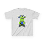 Kids Birthday Gaming T-Shirt — 'Level 5 Pro' Gamer Graphic Tee