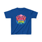 Kids Octopus T-Shirt — 'Dive Into Fun' Pink Octopus Graphic Tee