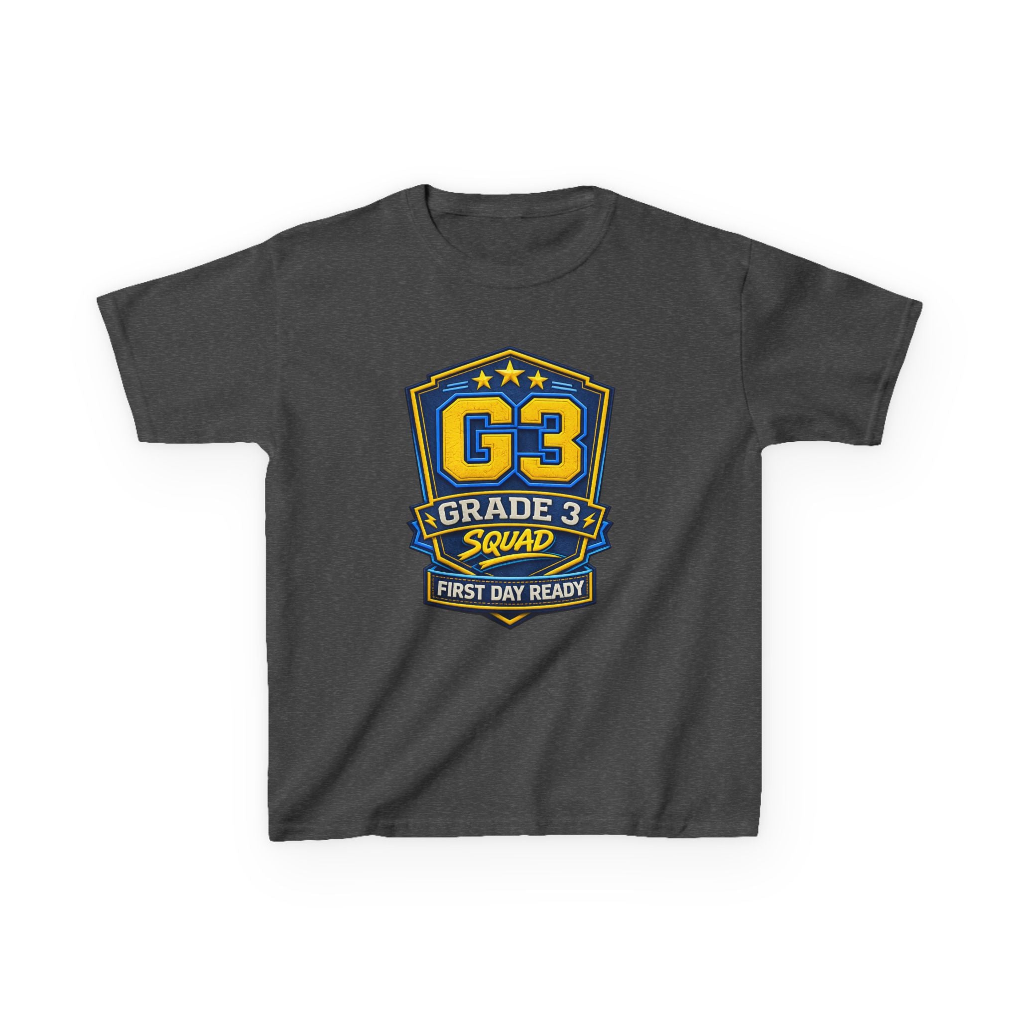 Grade 3 Squad Kids T‑Shirt — "G3 Grade 3 Squad: First Day Ready" Back‑to‑School Tee