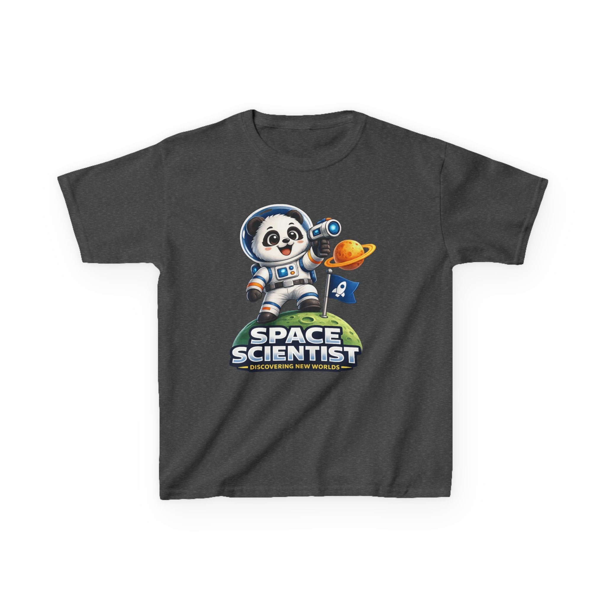 Kids Tee — 'Space Scientist' Panda Astronaut Shirt