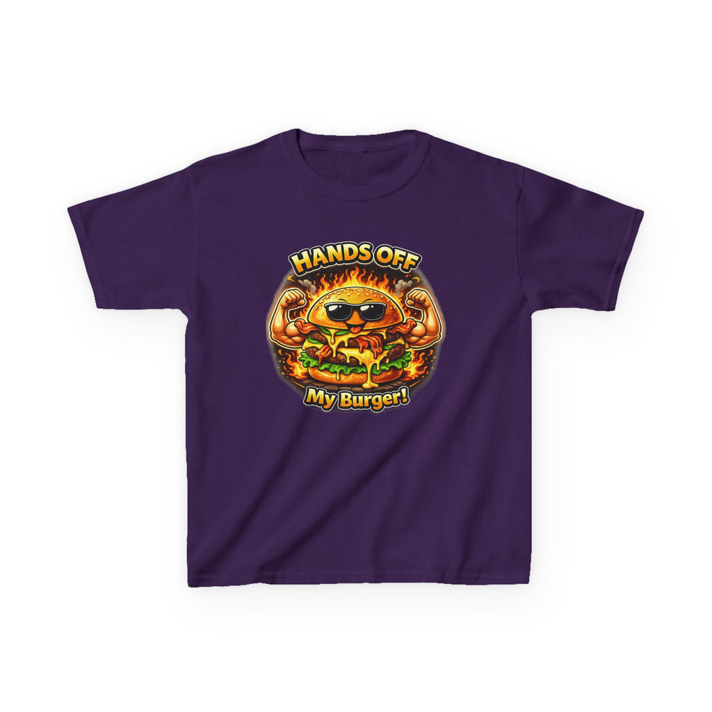 Kids T-Shirt — "Hands Off My Burger!" Funny Burger Graphic Tee