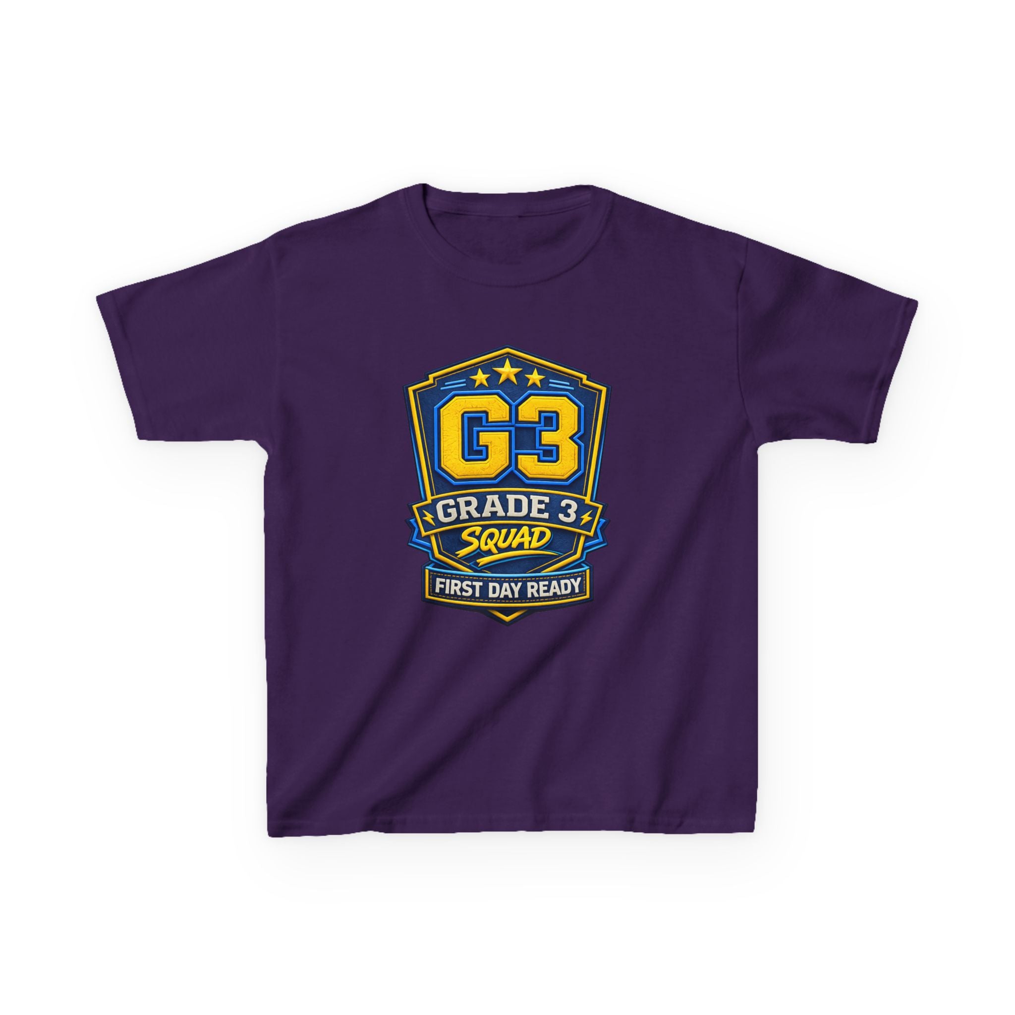 Grade 3 Squad Kids T‑Shirt — "G3 Grade 3 Squad: First Day Ready" Back‑to‑School Tee