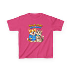 Kids Friendship T-Shirt — 'Friends Make Life Better' Cute Cat & Dog Graphic Tee