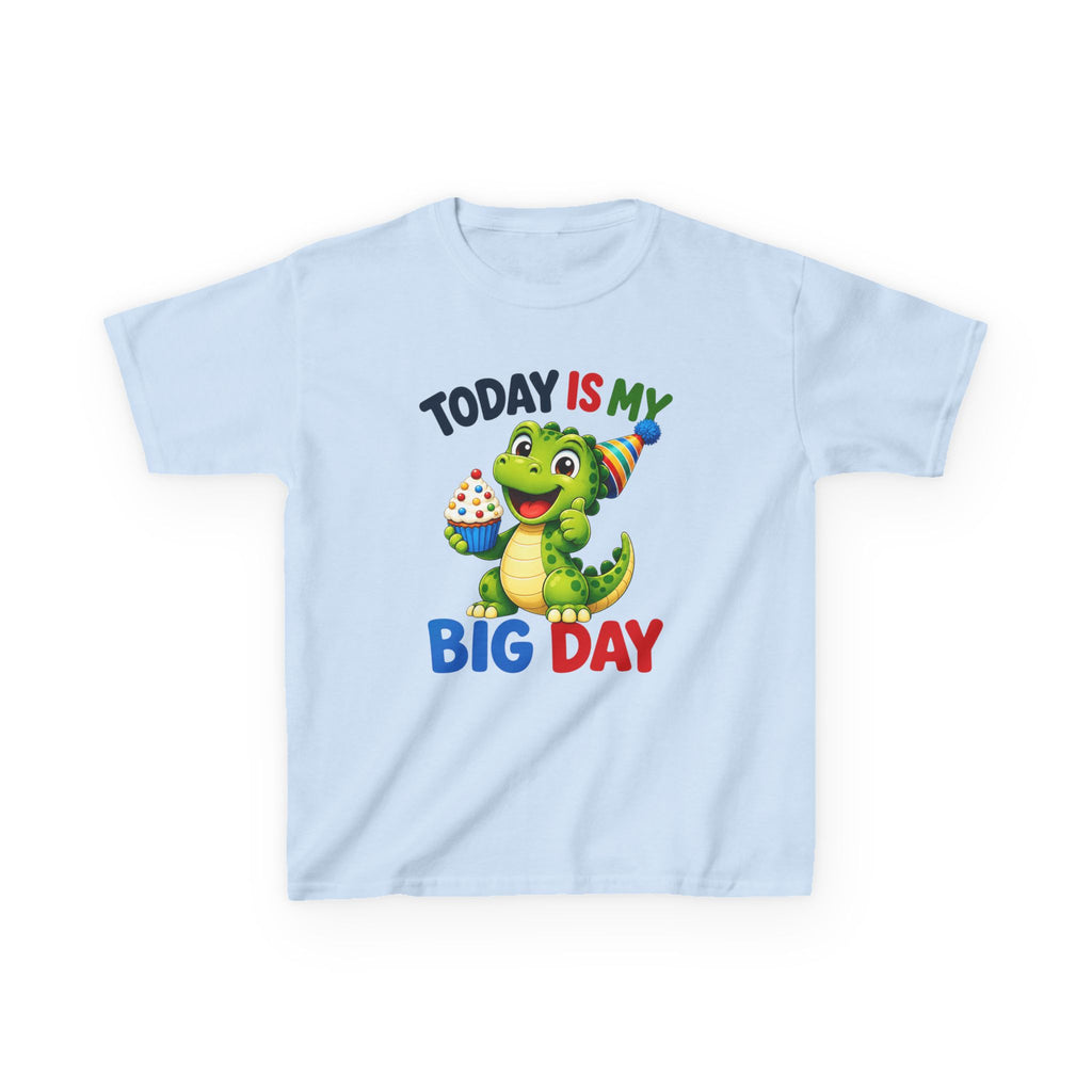 Kids Birthday T-Shirt — 'Today Is My Big Day' Birthday Dino Graphic Tee