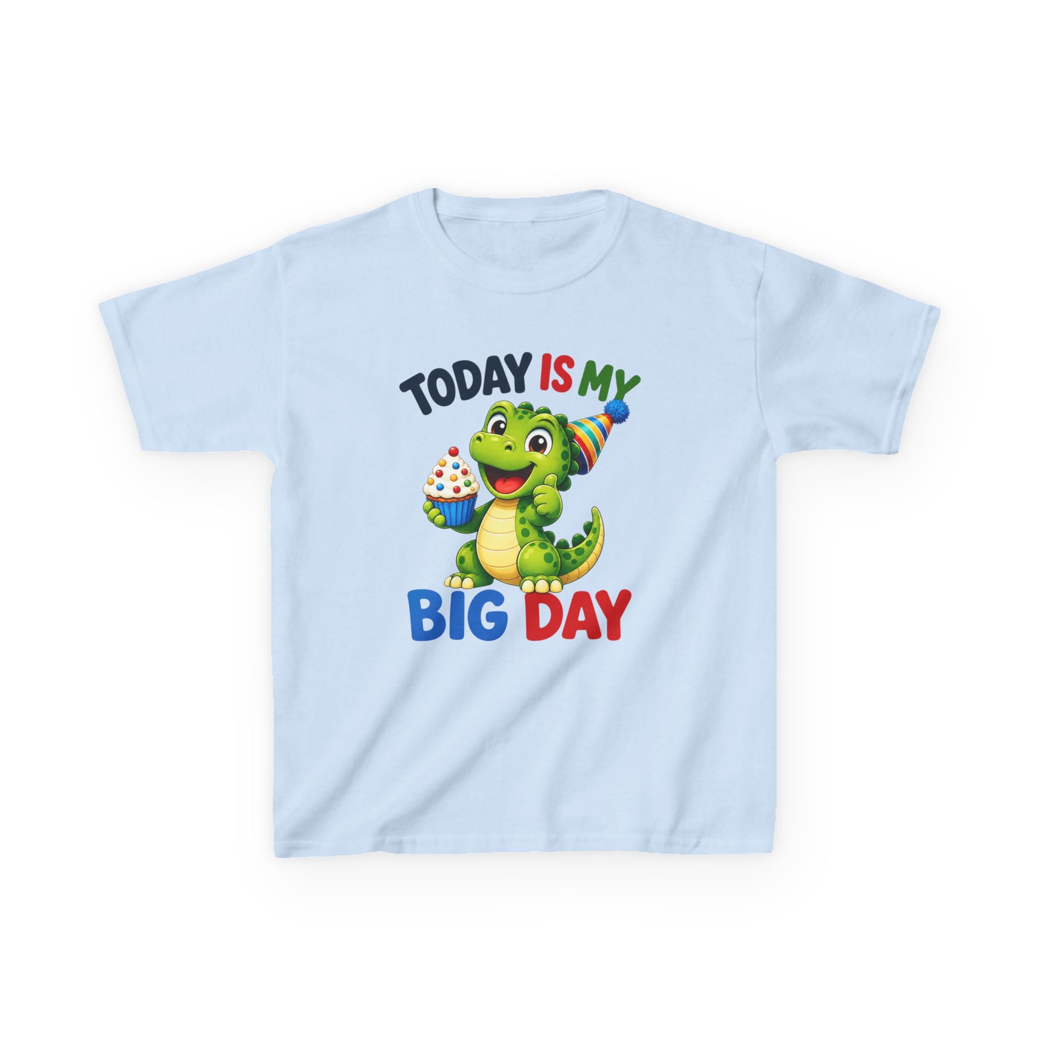Kids Birthday T-Shirt — 'Today Is My Big Day' Birthday Dino Graphic Tee