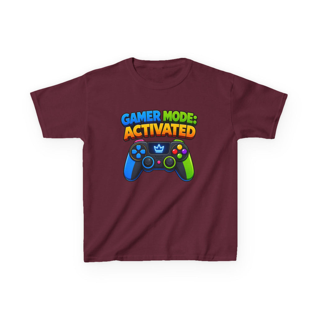 Kids Gamer T-Shirt — 'Gamer Mode Activated' Colorful Game Controller Tee