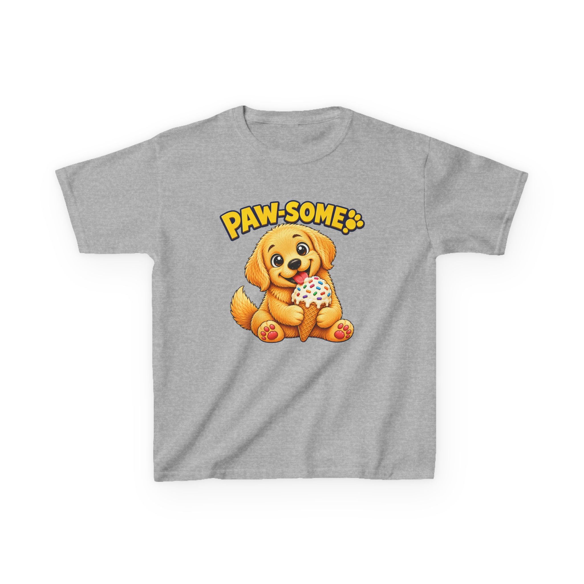 Kids Tee — "Paw-some" Puppy Graphic