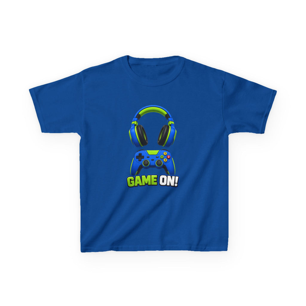 Kids Gamer T-Shirt — 'Game On!' Controller & Headset Gaming Graphic Tee
