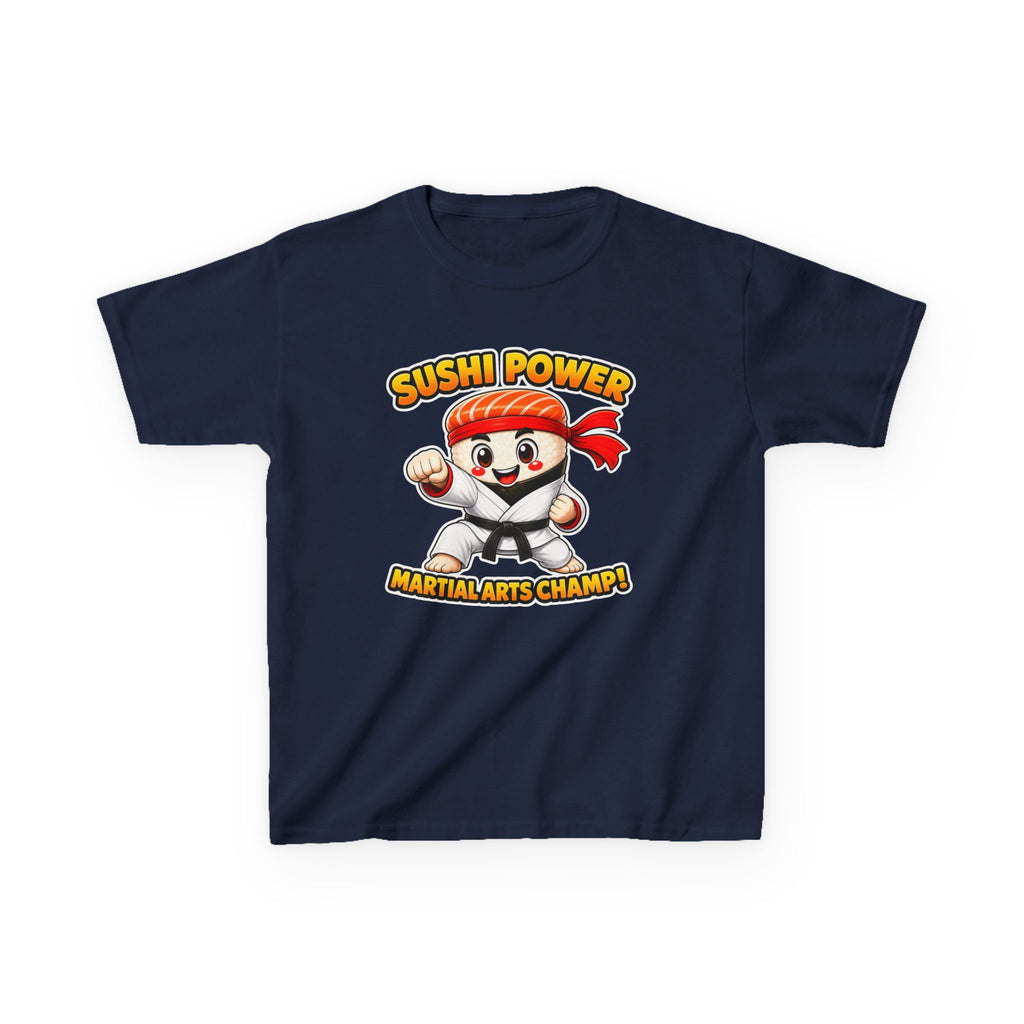 Kids Martial Arts T-Shirt — 'Sushi Power' Karate Champion Graphic Tee