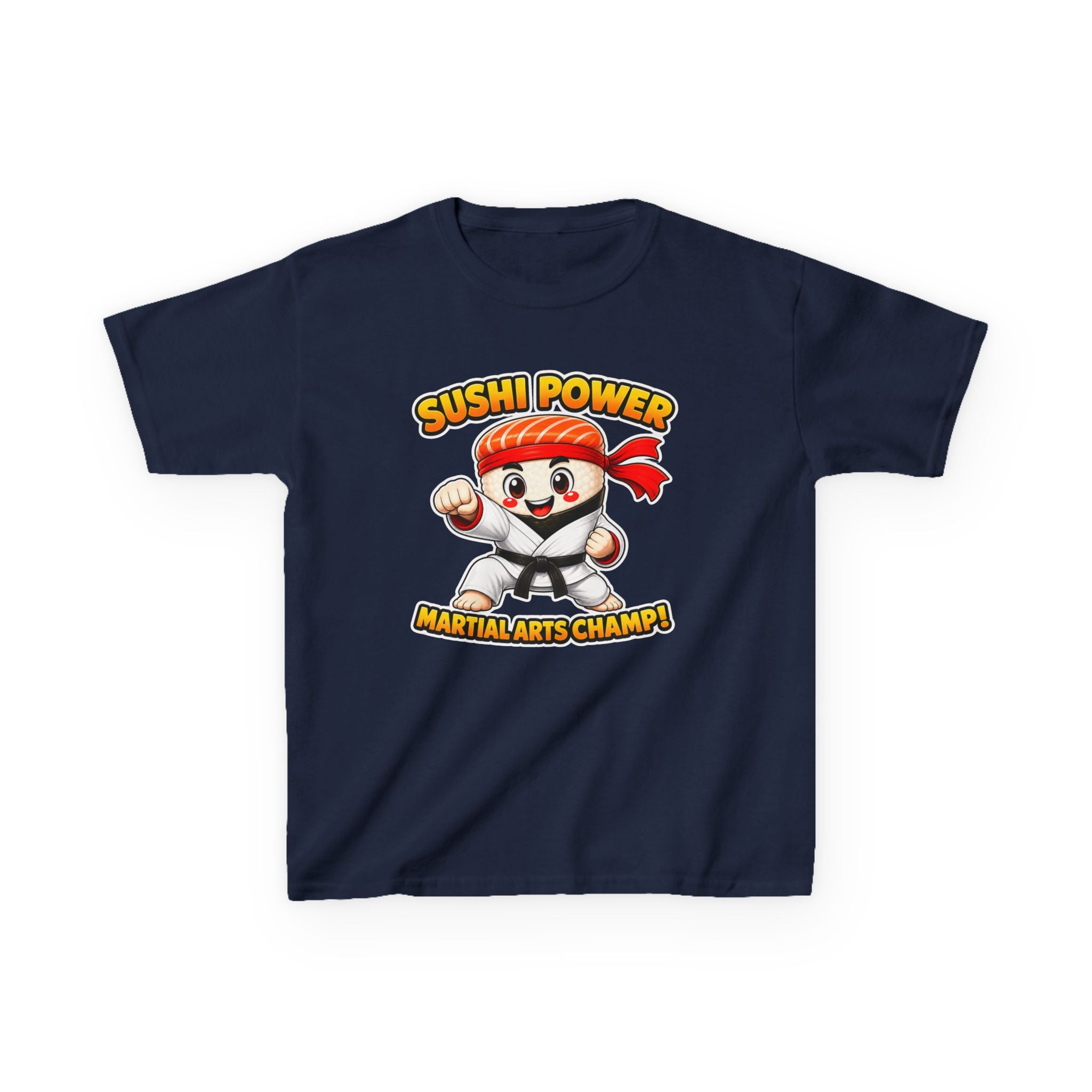 Kids Martial Arts T-Shirt — 'Sushi Power' Karate Champion Graphic Tee