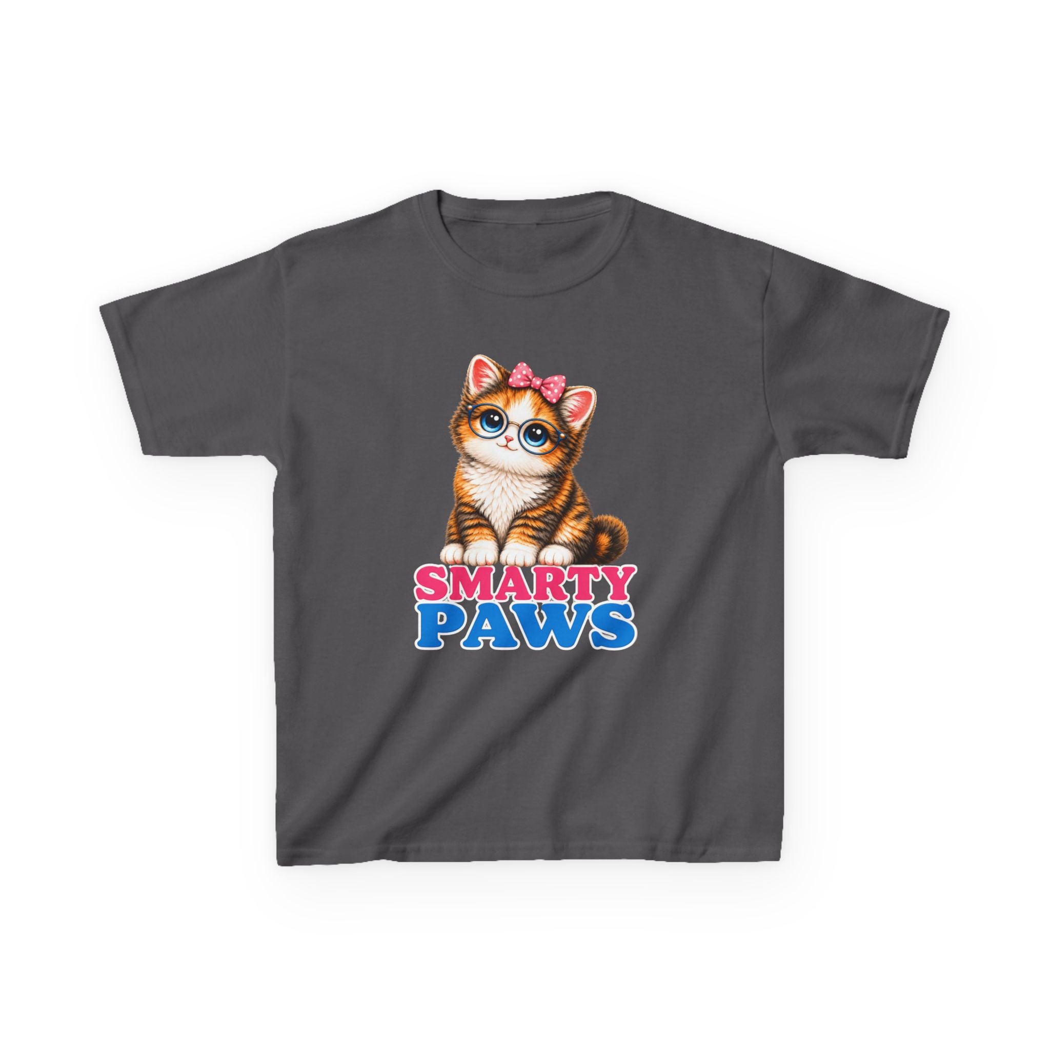 Smarty Paws Kids T-Shirt — Cute Kitten Graphic Tee for Children