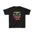 Kids Dance T-Shirt — 'Dance Mode On!' Cartoon Boombox Car Graphic Tee