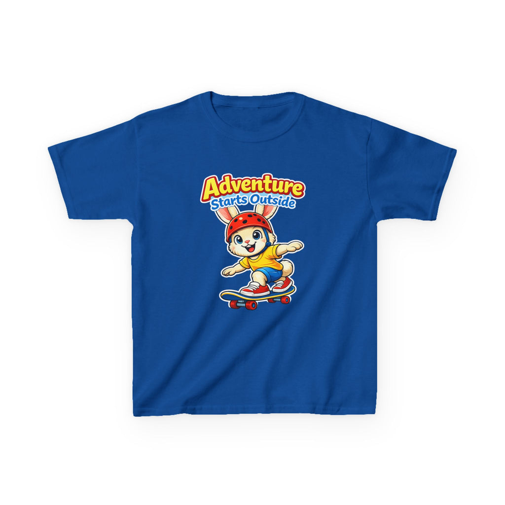 Kids Rabbit T-Shirt — 'Skate or Hop' Skateboarding Rabbit Graphic Tee
