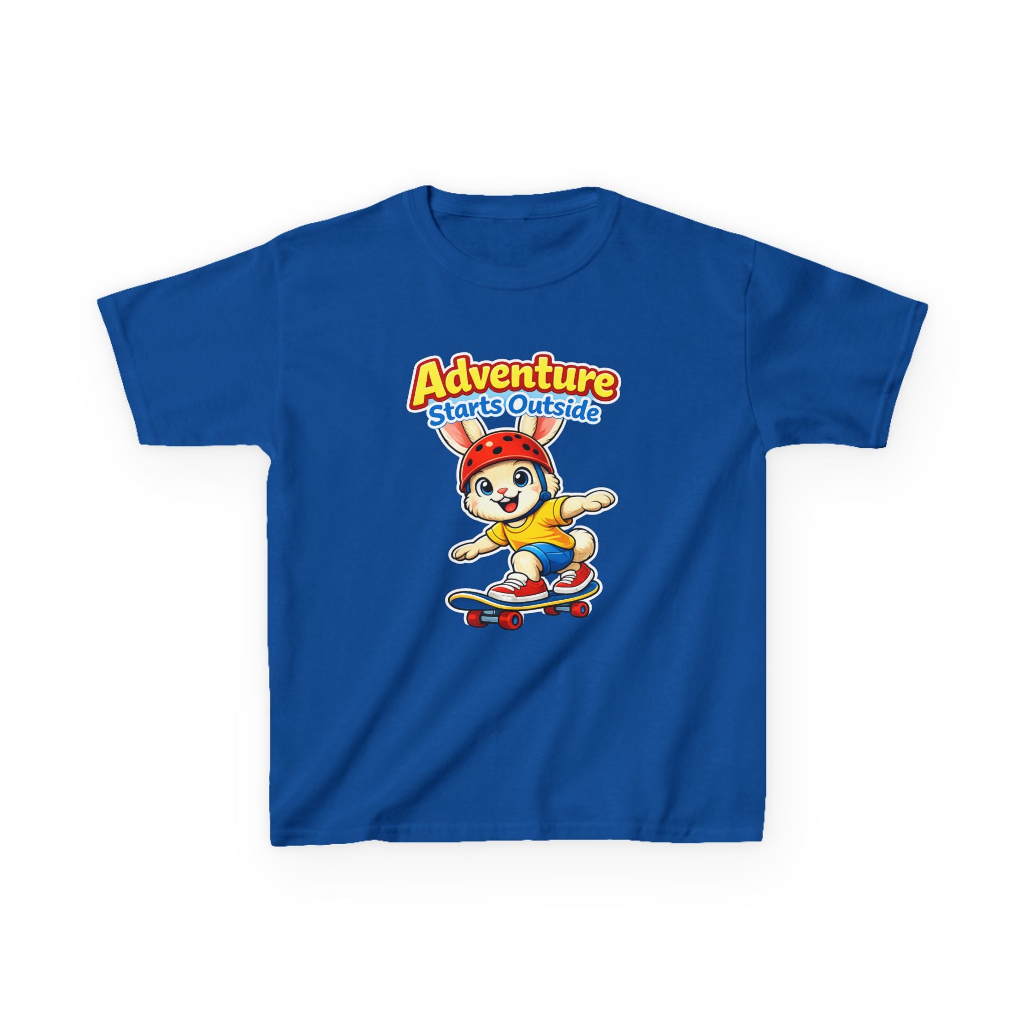 Kids Rabbit T-Shirt — 'Skate or Hop' Skateboarding Rabbit Graphic Tee