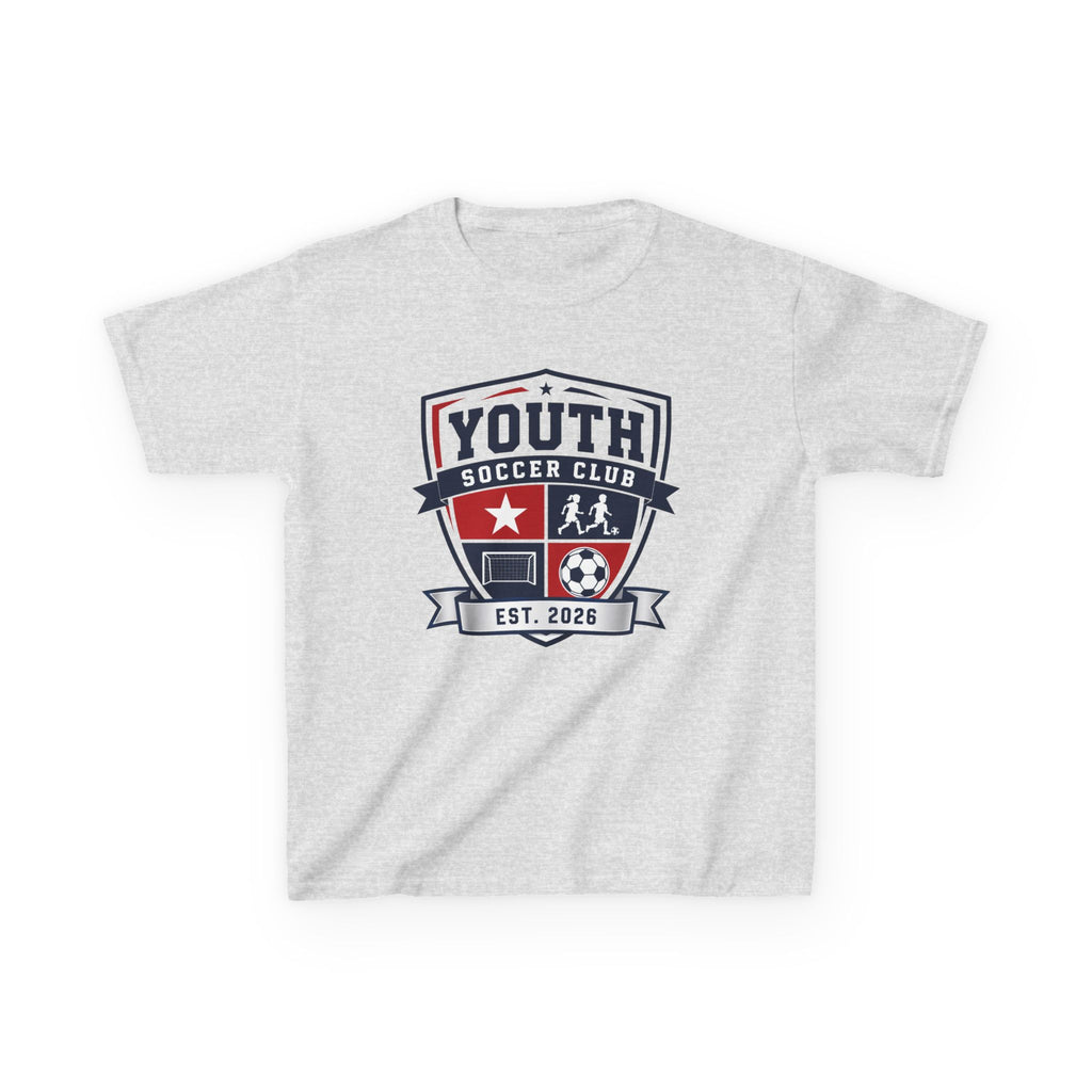 Youth Soccer Club Kids Tee — 'Youth Soccer Club' Crest Shirt (Est. 2026)