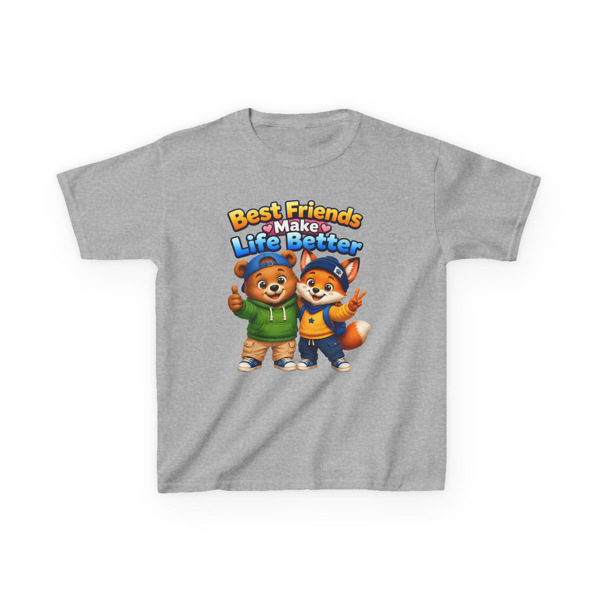 Kids Friendship T-Shirt — 'Best Friends Make Life Better' Cute Animal Friends Graphic Tee