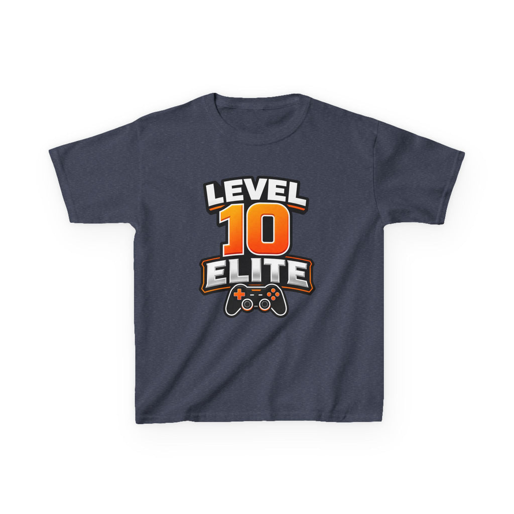 Kids Gaming T-Shirt — 'Level 10 Elite' Gamer Graphic Tee