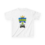 Kids Birthday T-Shirt — 'Birthday Champ' Level 2 Gamer Crown Graphic Tee