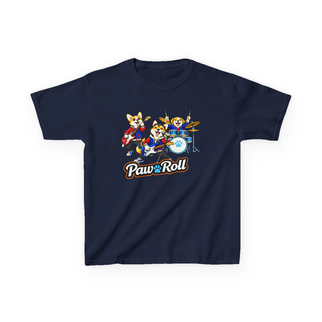 Kids Animal T-Shirt — 'Paw n’ Roll' Puppy Rock Band Graphic Tee