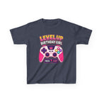 Kids Gaming T-Shirt — 'Level Up Birthday Girl' Gamer Graphic Tee