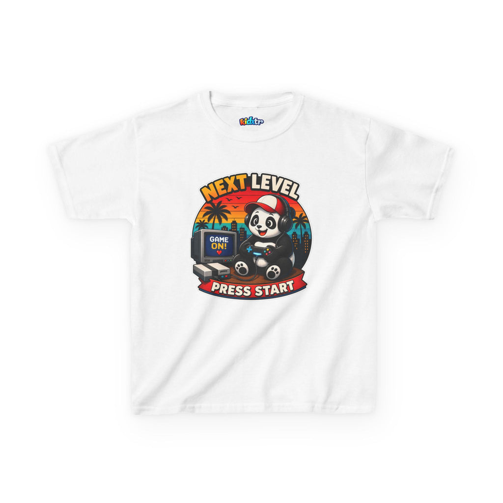Kidxtr™ Kids Gamer T-Shirt — 'Press Start' Retro Gaming Graphic Tee