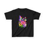 Kidxtr™ Kids Butterfly T-Shirt — 'Flutter & Bloom' Rainbow Butterfly Garden Graphic Tee