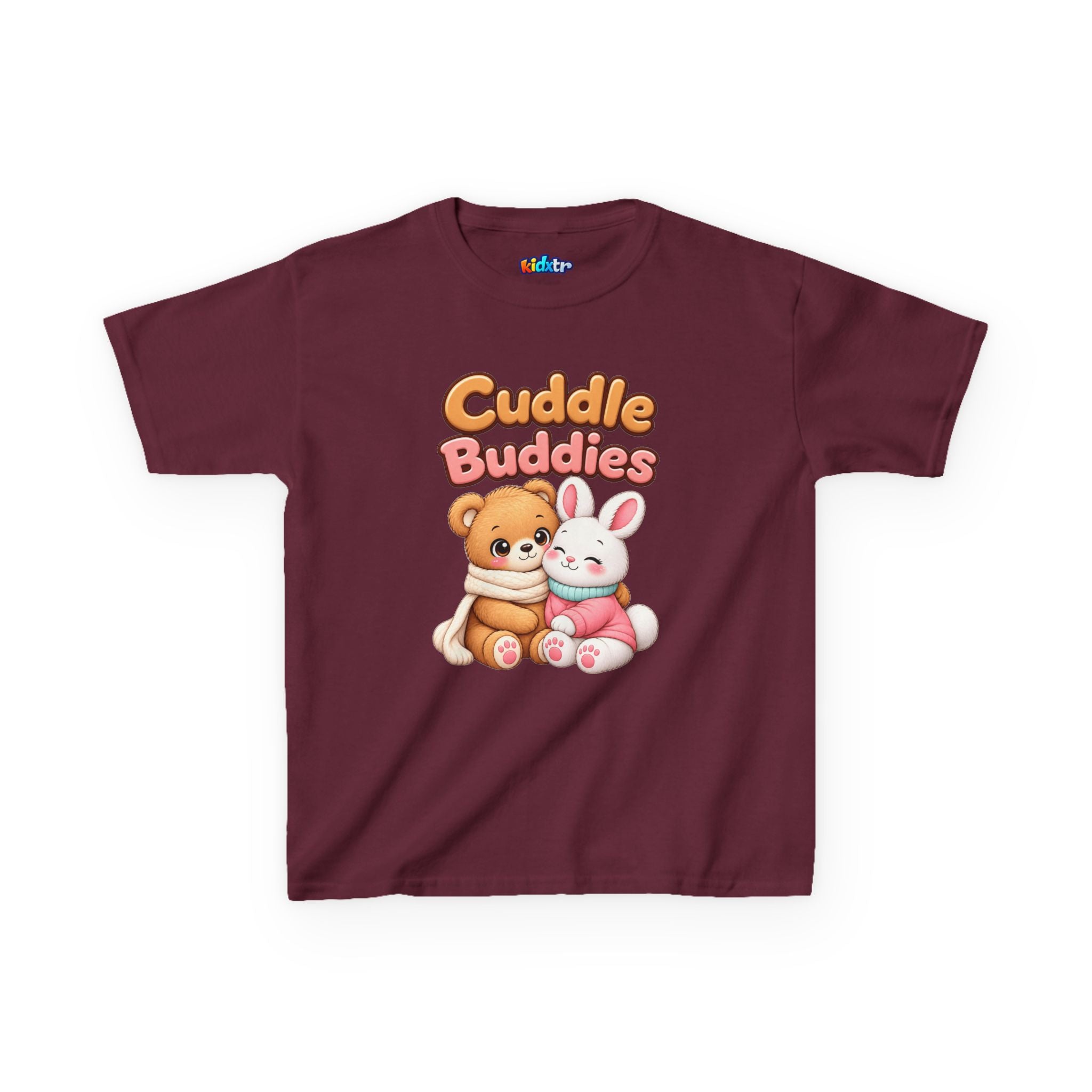 Kidxtr™ Kids Bear & Bunny T-Shirt — 'Cuddle Buddies' Cute Animal Graphic Tee